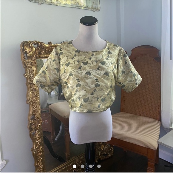 🌾green satin top☂️ - Picture 4 of 4